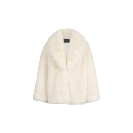 Cappotto Donna in pelliccia sintetica bianco