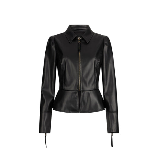 Giacca Donna in tessuto spalmato nero