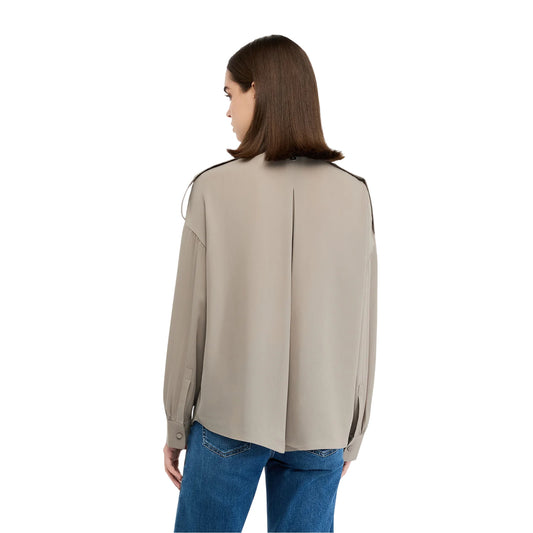 Camicia Donna con tasca con strass modella retro