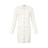 Abito Donna in lana a trecce con bottoni Bianco