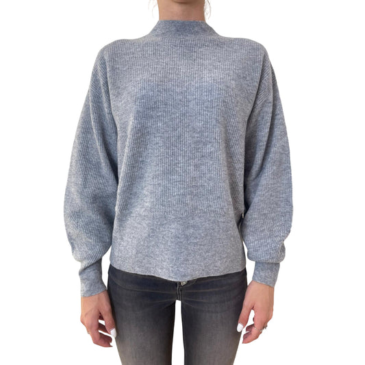 Maglia Donna in lana e cashmere con cut-out grigio