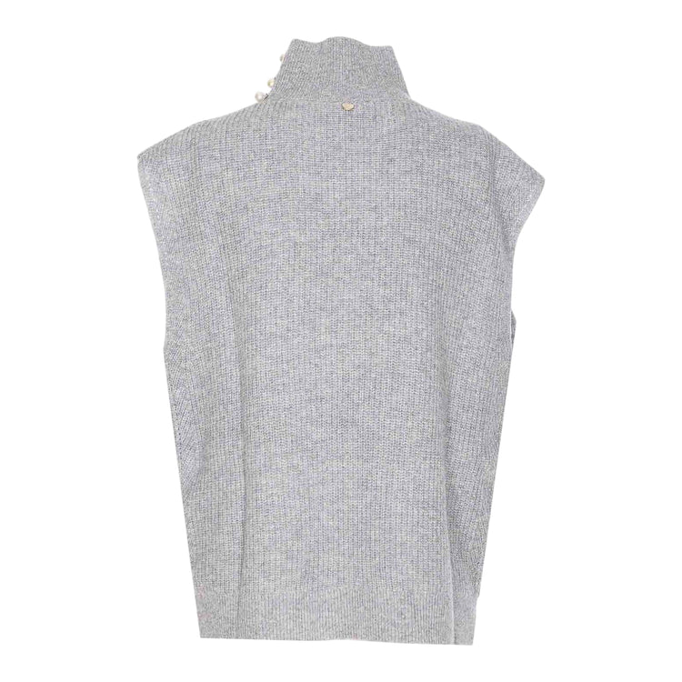 Maglia Donna con maniche ad aletta Grigio retro