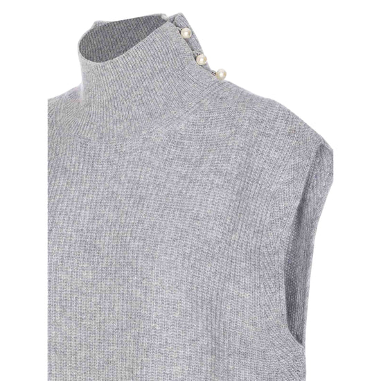 Maglia Donna con maniche ad aletta Grigio dettaglio