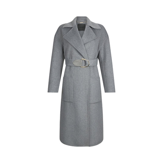 Cappotto Donna in lana lungo grigio