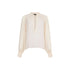 Blusa Donna con collo alla coreana e motivo a V