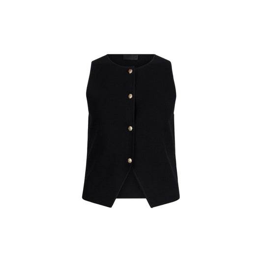 Gilet Donna con bottoni frontali Nero