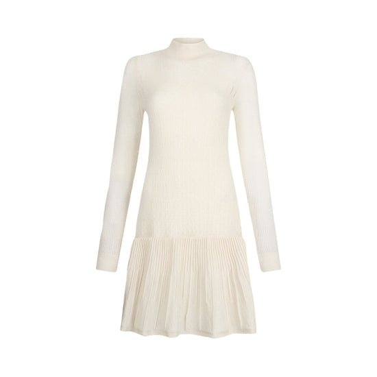 Abito midi Donna in lana e alpaca Bianco