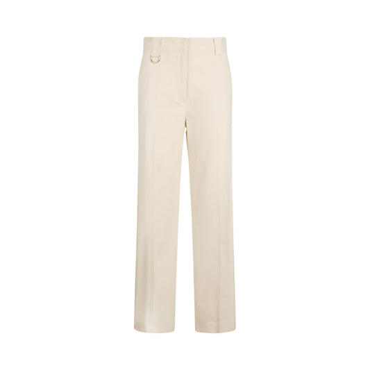 Pantaloni chino Donna in cotone bianco
