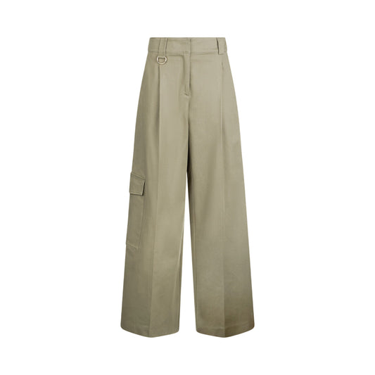Pantaloni Donna modello cargo Verde