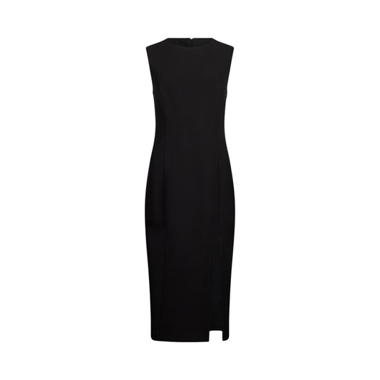 Abito a tubino Donna in cady Nero con spacco