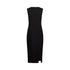 Abito a tubino Donna in cady Nero con spacco