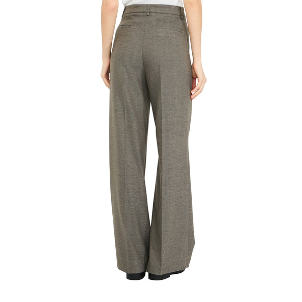 Pantaloni Donna straight con piega modella retro
