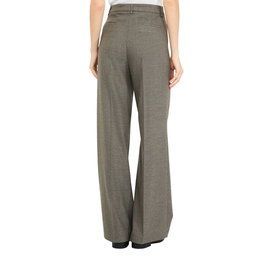 Pantaloni Donna straight con piega modella retro