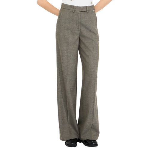 Pantaloni Donna straight con piega modella frontale