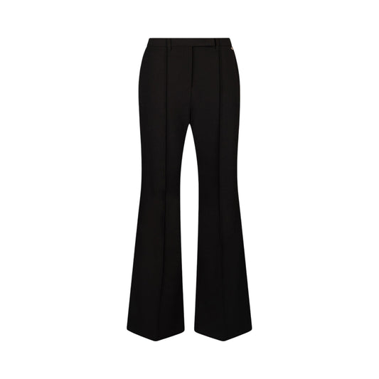 Pantaloni Flare Donna in tinta unita nera