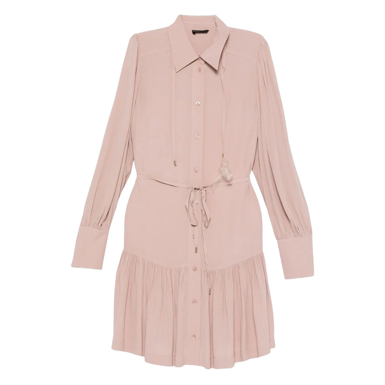 Abito corto Donna con rouches rosa