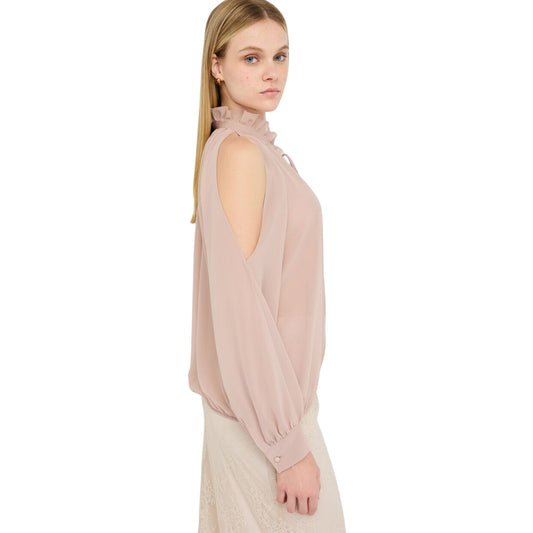 Acquista subito la Blusa Donna, con motivo incrociato, collo alto e maniche a palloncino e polsi con bottoni, firmata LiuJo su Martini 900: vieni a scoprire tutta la collezione sul nostro sito.