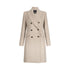 Cappotto Donna doppiopetto in lana beige