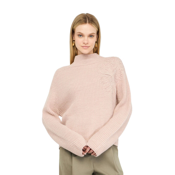 Maglione Donna in misto lana a coste Rosa Liu Jo Martini 900