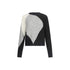 Maglione Donna in lana con intarsi nero/grigio/bianco