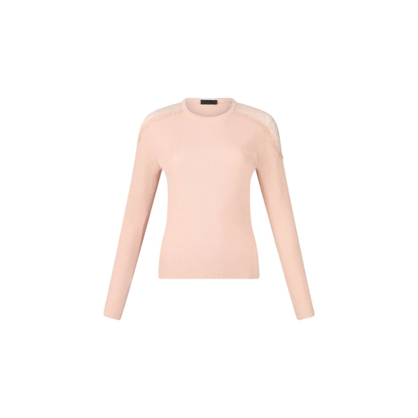 Maglia Donna con dettagli in pizzo Rosa