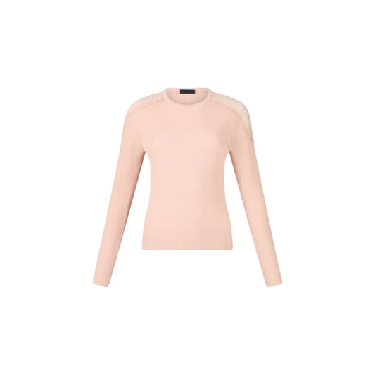 Maglia Donna con dettagli in pizzo Rosa