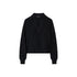Maglia Donna con colletto e strass Nero