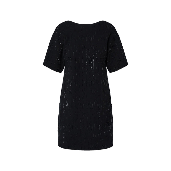 Abito corto Donna con strass Nero