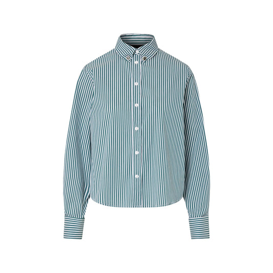 Camicia classica Donna design a righe Verde