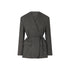 Giacca Donna in tweed con cintura grigio