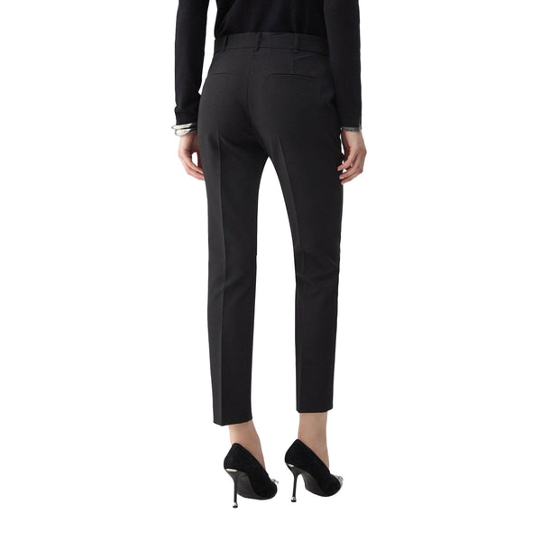 Pantalone elegante Donna a sigaretta Nero, modella retro