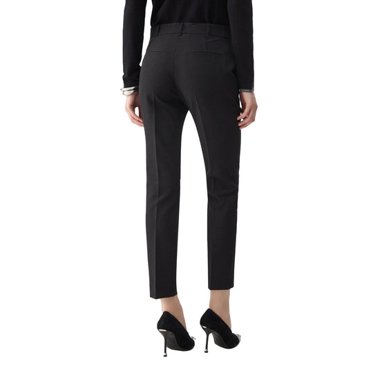 Pantalone elegante Donna a sigaretta Nero, modella retro