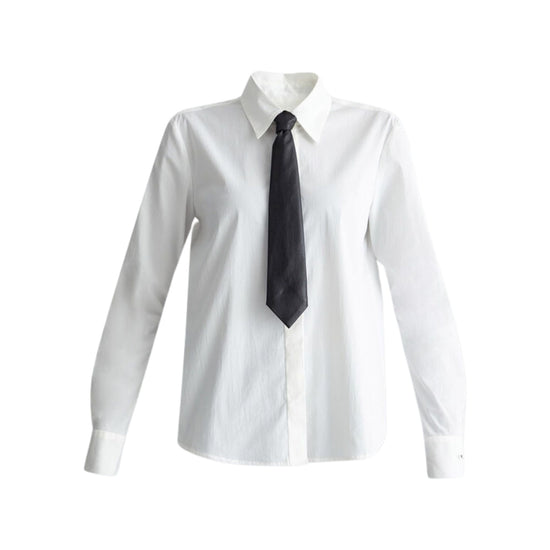 Camicia a maniche lunghe con cravatta