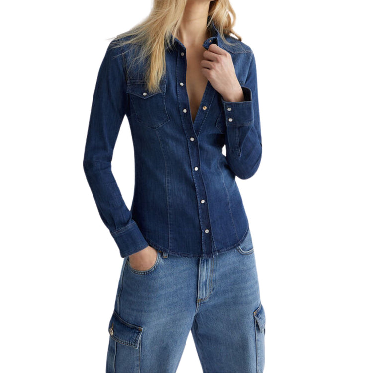 Women's shirt with used wash