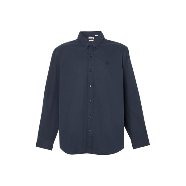 Camicia Uomo a tinta unita con micro ricamo logo