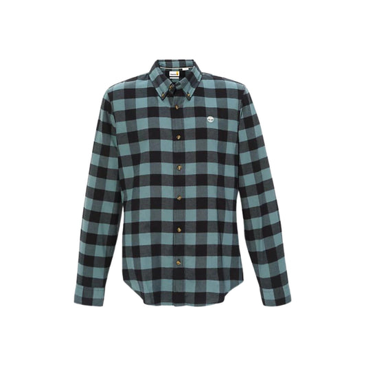 Men's checked shirt with logo