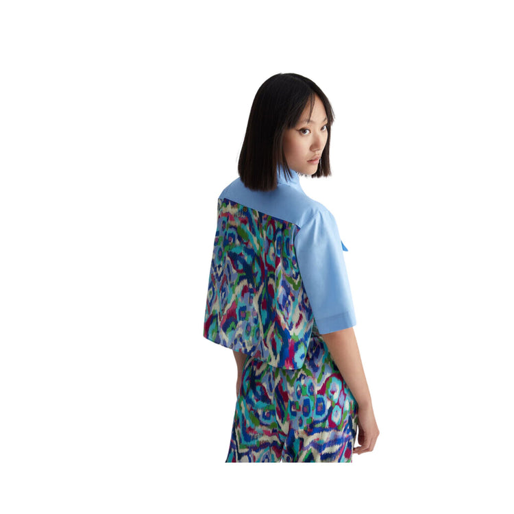 Camicia Donna con inserto stampato sul retro