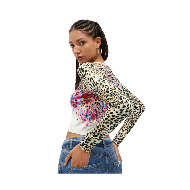 Cardigan femme imprimé animalier