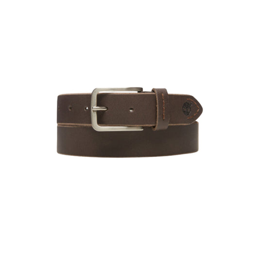 Men's belt with metal buckle