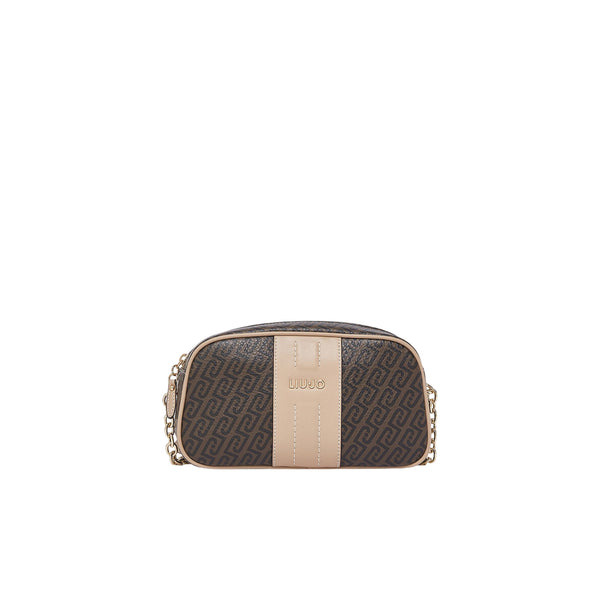 Borsa Donna a tracolla, con motivo monogram e zip 