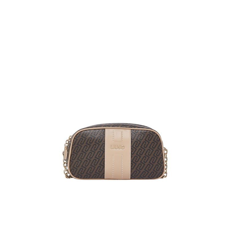 Borsa Donna a tracolla, con motivo monogram e zip 