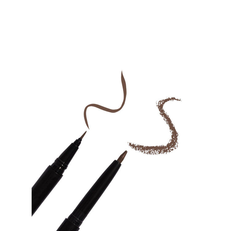 Eyeliner femme double pointe Marron