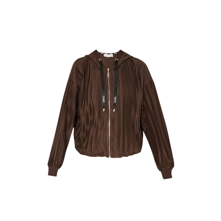 Sweat plissé femme - Marron foncé