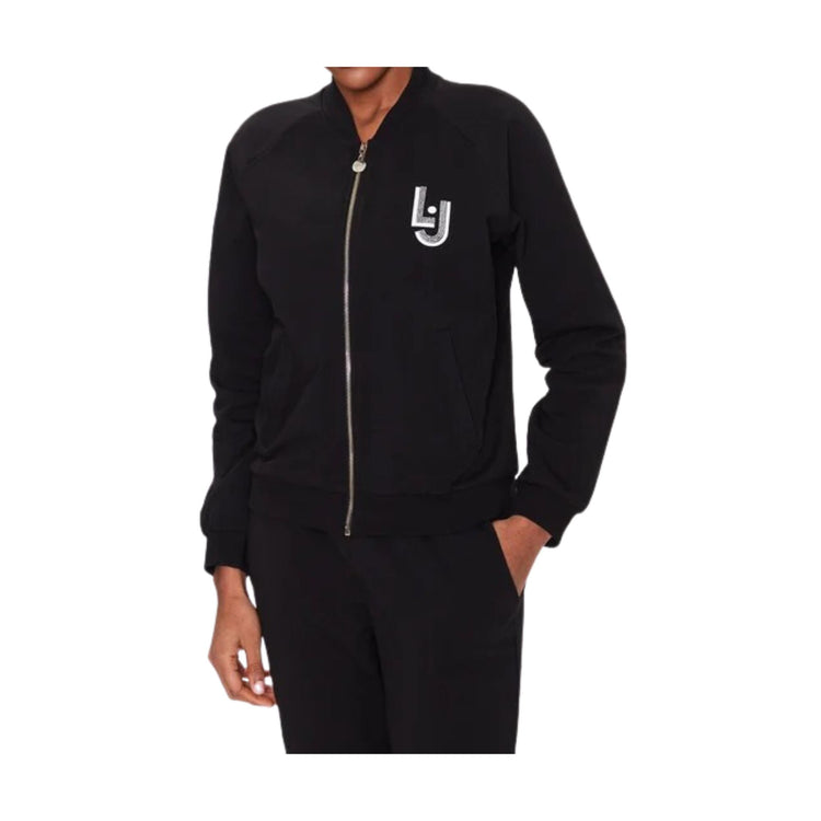 Felpa ecosostenibile con zip - Fuxia