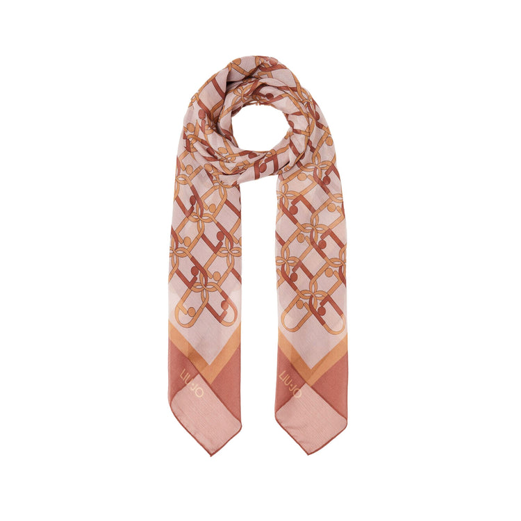 Foulard Donna in tessuto con motivo logo