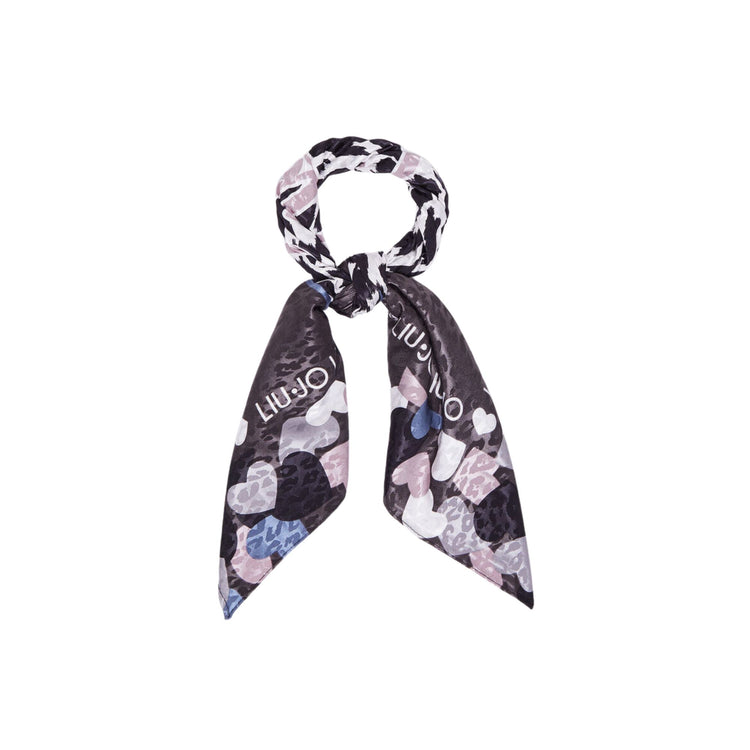 Foulard Donna con bordi fantasia a cuori