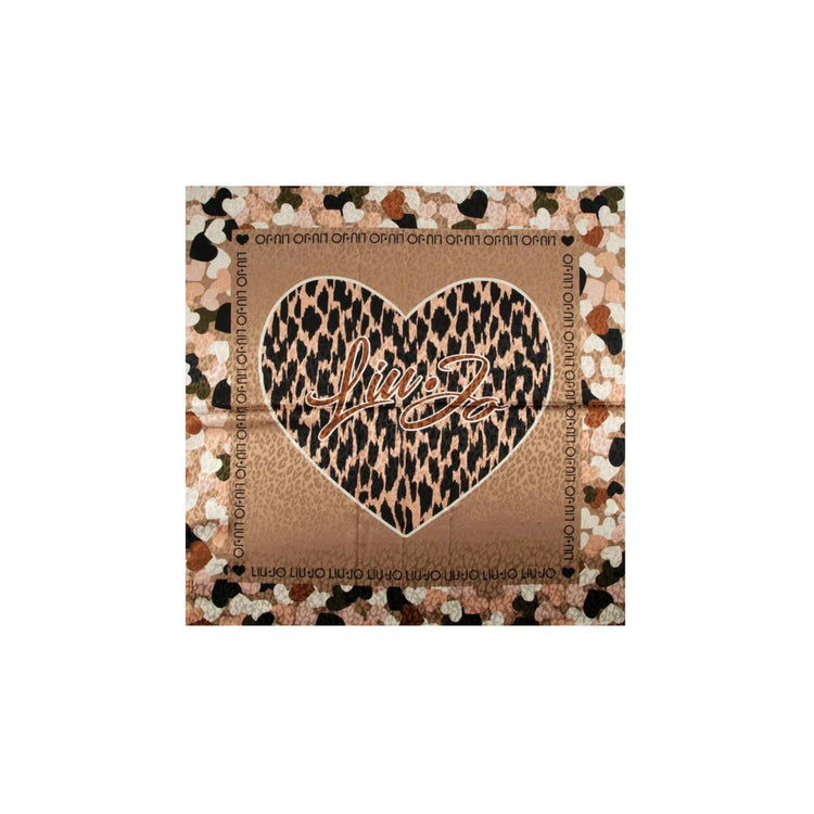 Foulard Donna con bordi fantasia a cuori