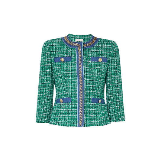 Giacca Donna in bouclé dettaglio catena