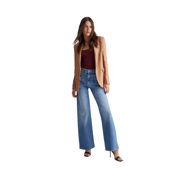 Giacca Donna in misto lino monopetto