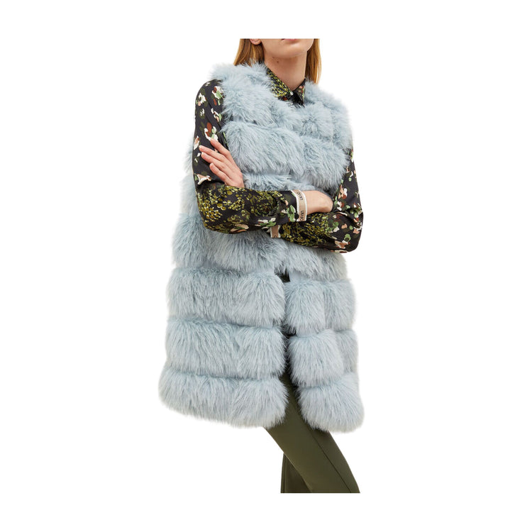 Women's synthetic fur vest